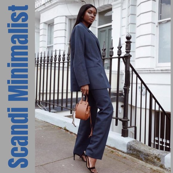 Vintage Kuppenheimer Oversize Boyfriend Double Breasted Blue Stripe Blazer - Picture 1 of 16